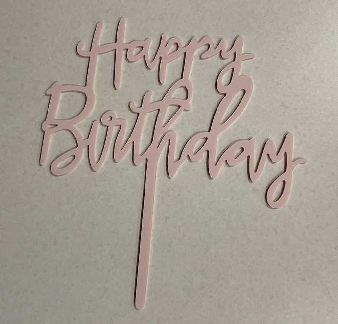 CAKE TOPPER HAPPY BIRTHDAY- PINK